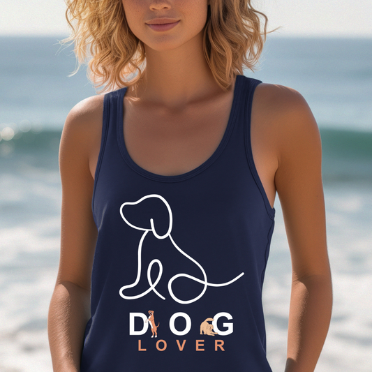 Dog Lover Tank Top - Unisex Jersey Tank for Workout and Gym, Dogs Print, Dog Mom Gift, Sleeveless Tee, Dog Owner Apparel