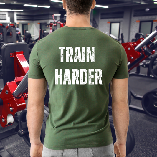 Train Harder Gym Tshirt for Powerlifting gifts for Weightlifting T-shirt Workout Tee Exercise Shirt Fitness Clothing Weightlifting Top