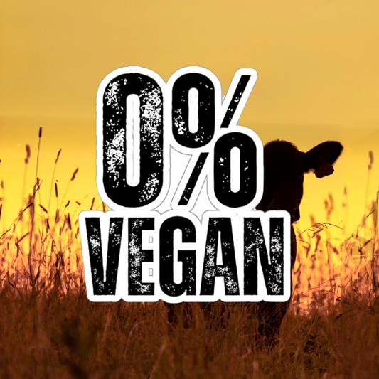 0% Vegan Funny sticker for Barbecue lover gifts for Carnivore stickers for Meat Lover Grilling Food Sticker BBQ Lover stickers for chef