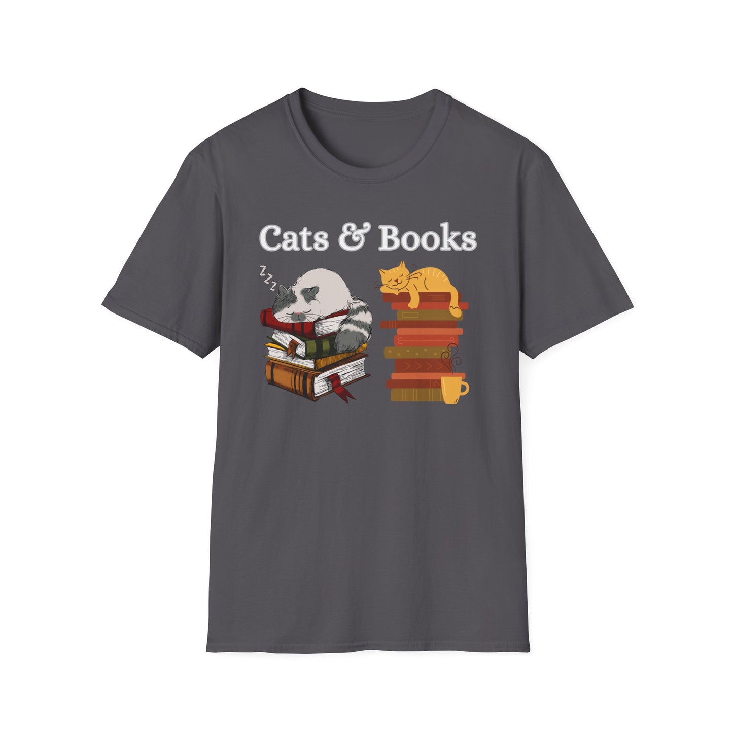 Cat T-shirt for Reader gift Funny Cat Shirt Reading Cats T shirt for Cat Lover gift Cats Books Shirt T-shirt Book Lover Gift