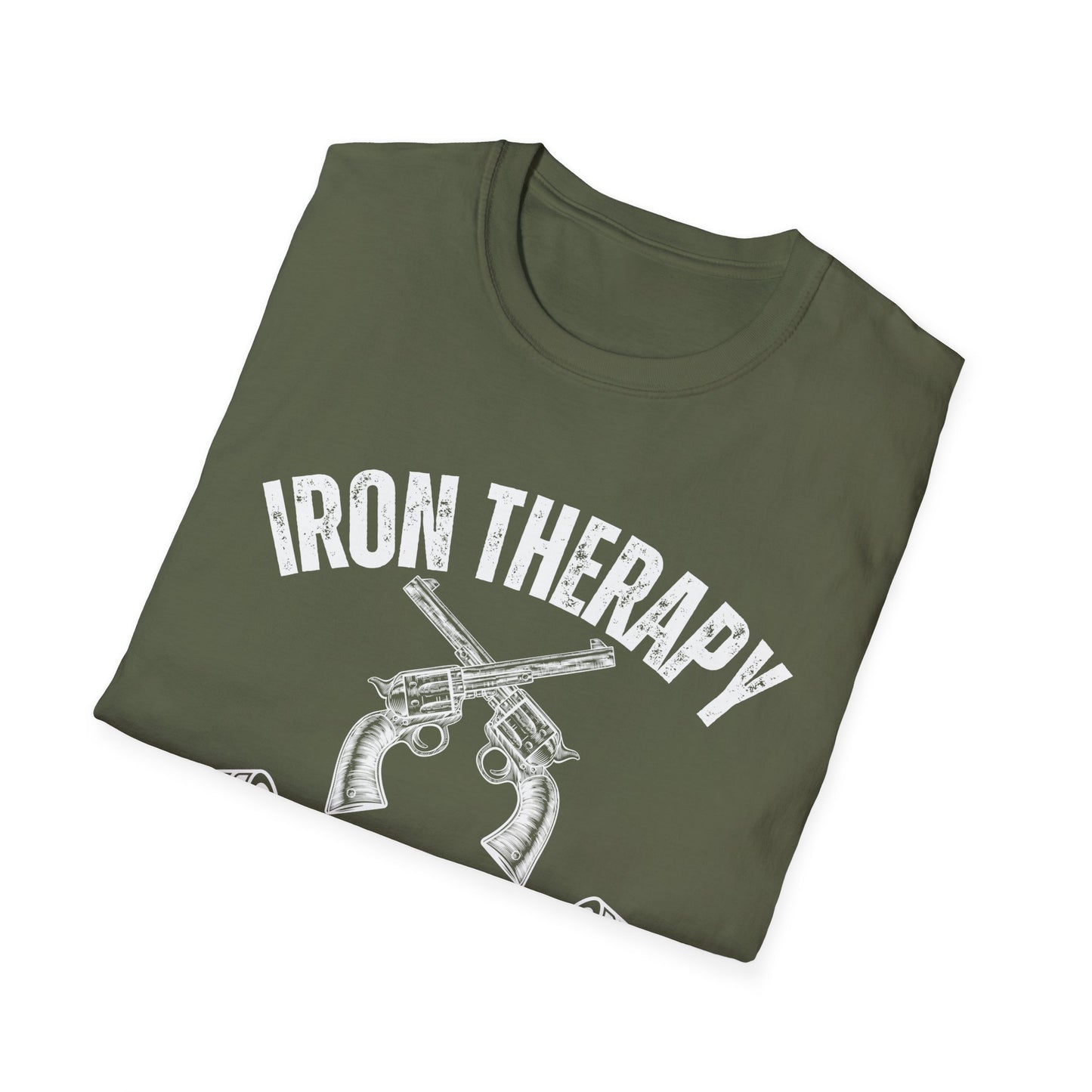 Workout Shirt for Gun Lover gift for Weightlifting T-shirt for Gym Lover gifts for Powerlifting Tee Shirts for Him Iron Therapy Shirt