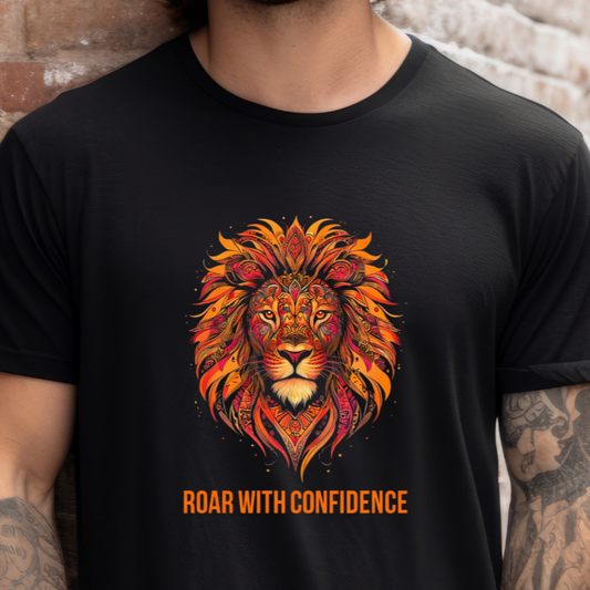 Mental Health TShirt Roar With Confidence Shirt for Lion Lover gifts for Her gift for Christmas present for Women Cute Lion Tees