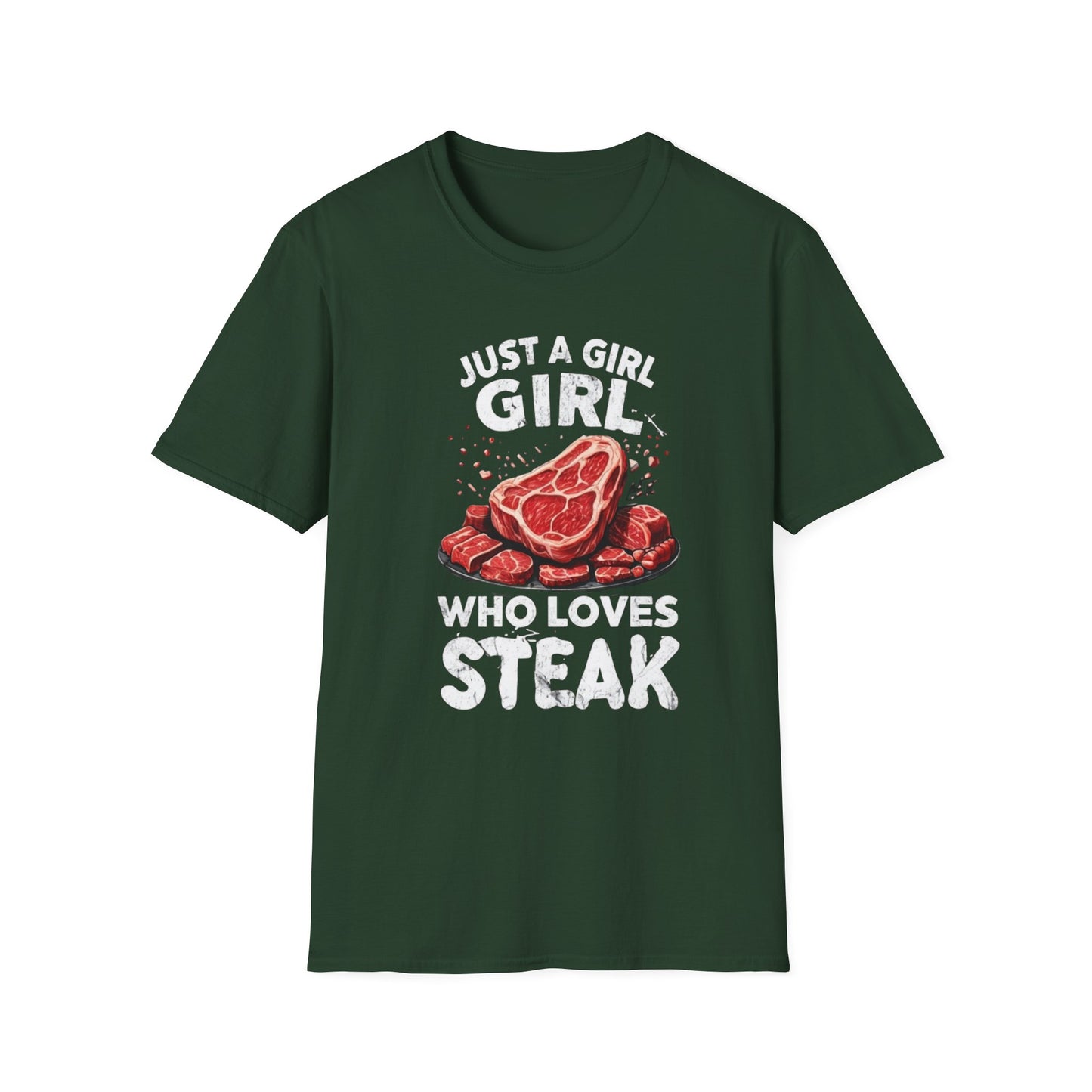Steak Shirts Just a girl who loves steak tshirt STeak Girl T-shirt for Carnivore Diet T Shirt for Steak Lover gift ideas for BBQ T-shirts