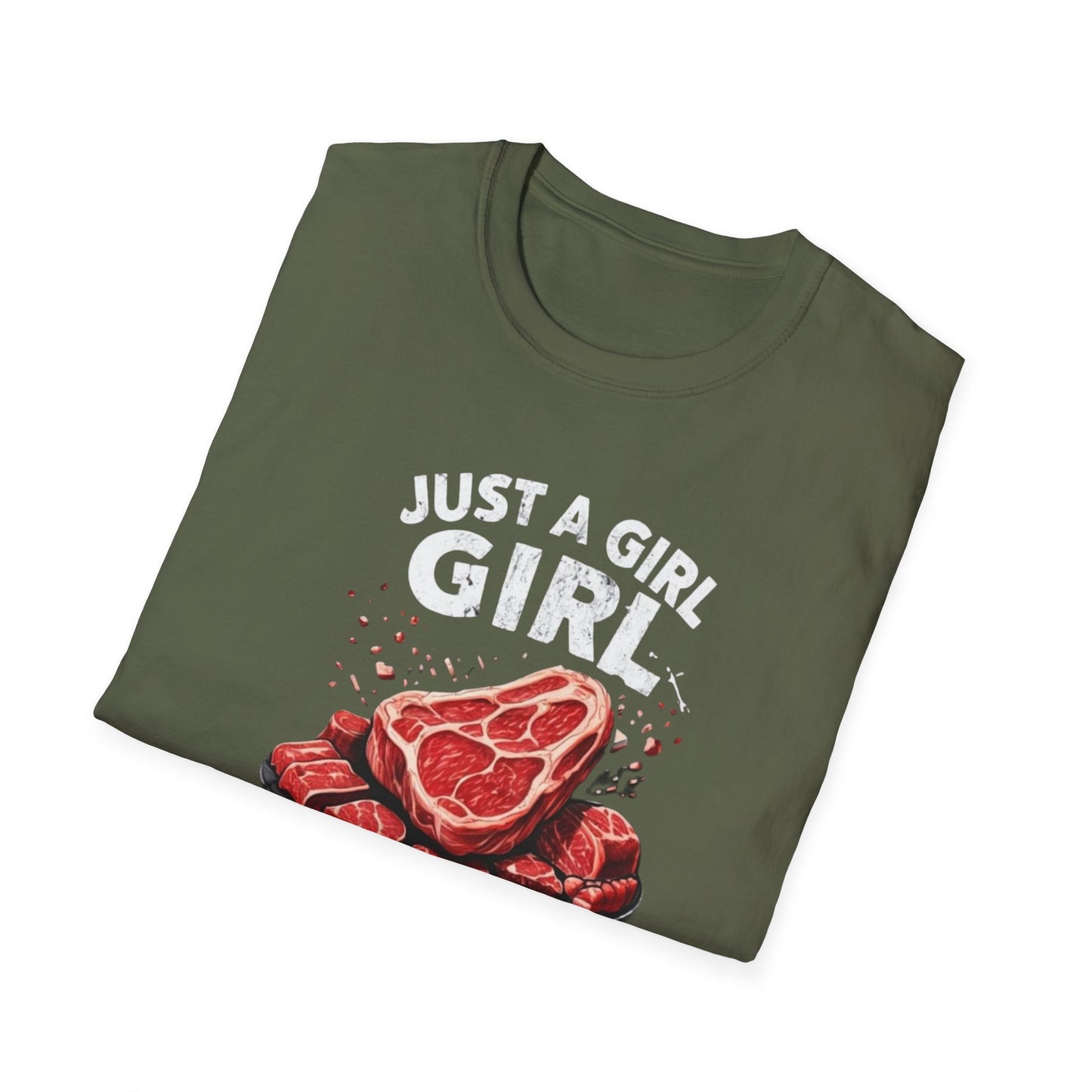 Steak Shirts Just a girl who loves steak tshirt STeak Girl T-shirt for Carnivore Diet T Shirt for Steak Lover gift ideas for BBQ T-shirts