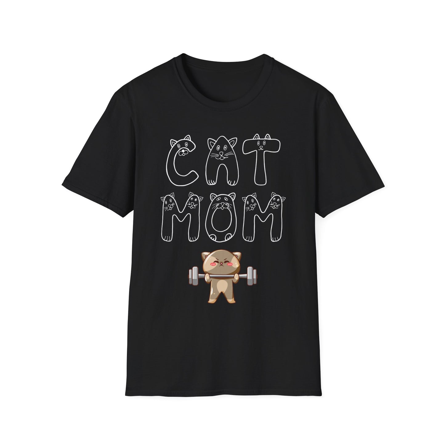 CAT MOM T-Shirt for Cat Mom Gift for cat Lover Gift for Her gifts Funny Cat Weightlifting Shirt -  Cat Lifting Weights T shirts