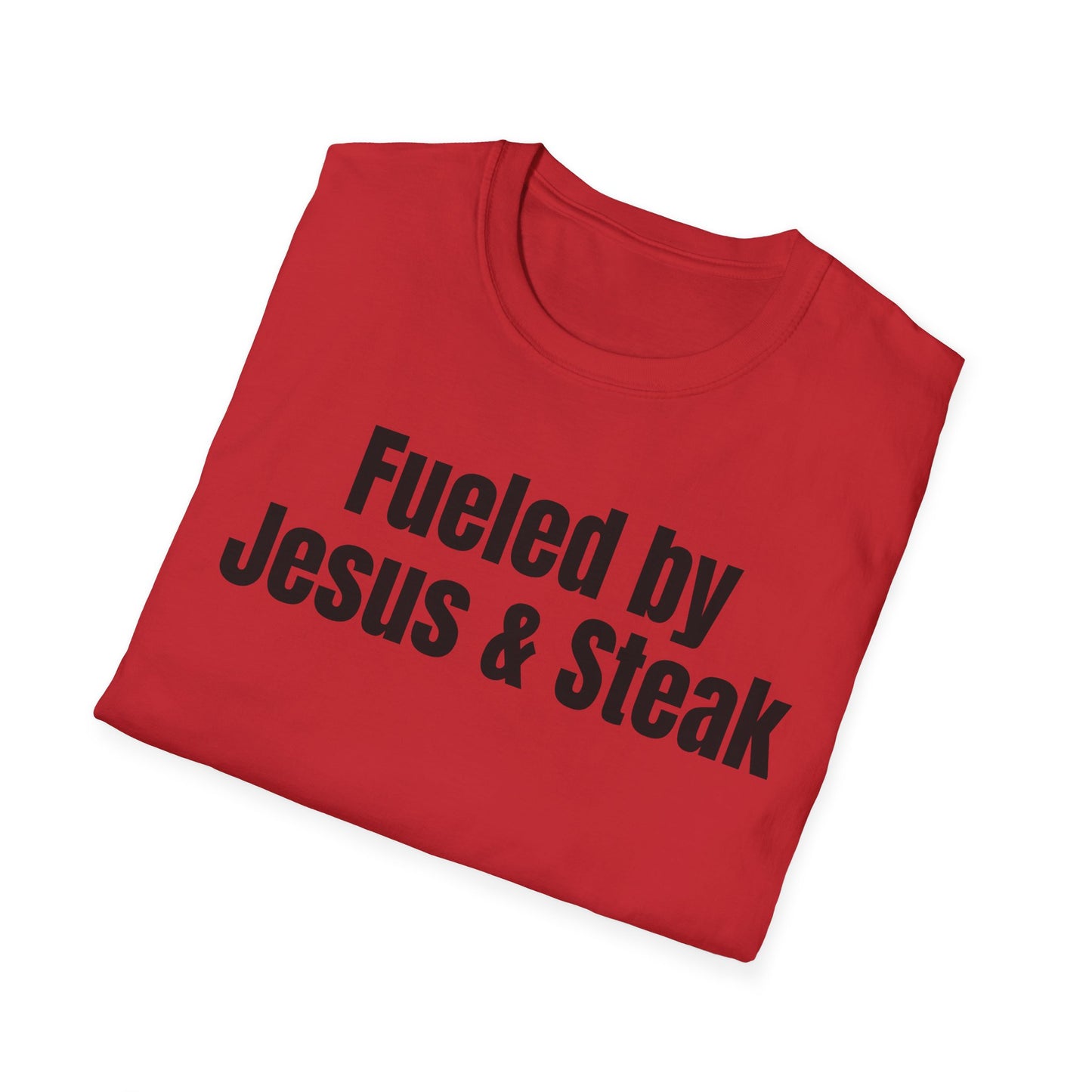 Fueled By Jesus and Steak Shirt for Christian Tshirts for the Gym t shirts for him gifts for her Christian Workout Shirts for Steak Lovers