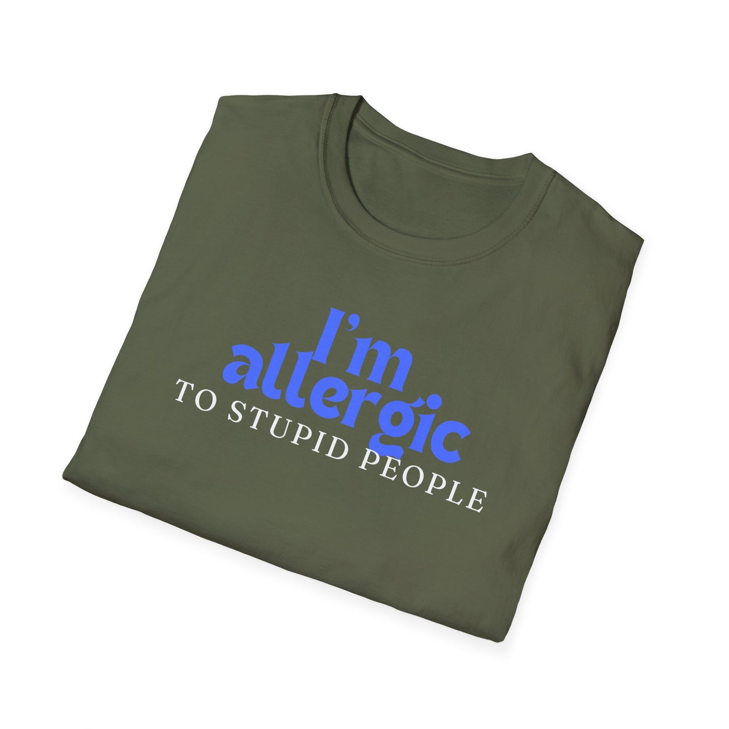 Funny Antisocial Tshirt for Introvert gift for Introverted T-shirt for Her gifts for Friend gift I'm Allergic To Stupid People Shirt for Funny Gag gifts for Him