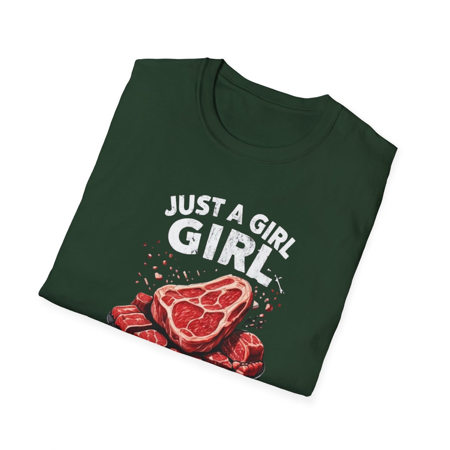 Steak Shirts Just a girl who loves steak tshirt STeak Girl T-shirt for Carnivore Diet T Shirt for Steak Lover gift ideas for BBQ T-shirts