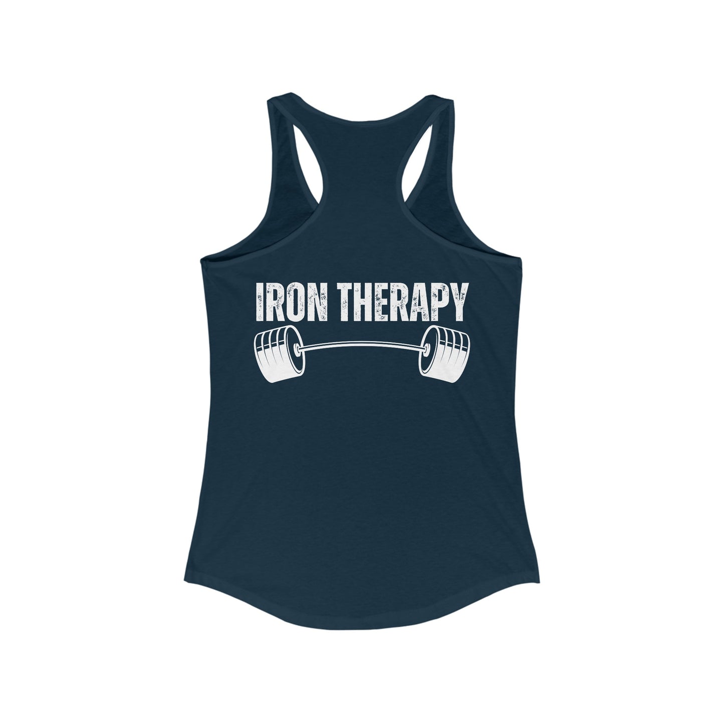 BACK DESIGN Iron Therapy Tank Top for Gym rat gift for Fitness Enthusiasts gifts for Powerlifting Women Who Lift Heavy Weights Tanks for Her