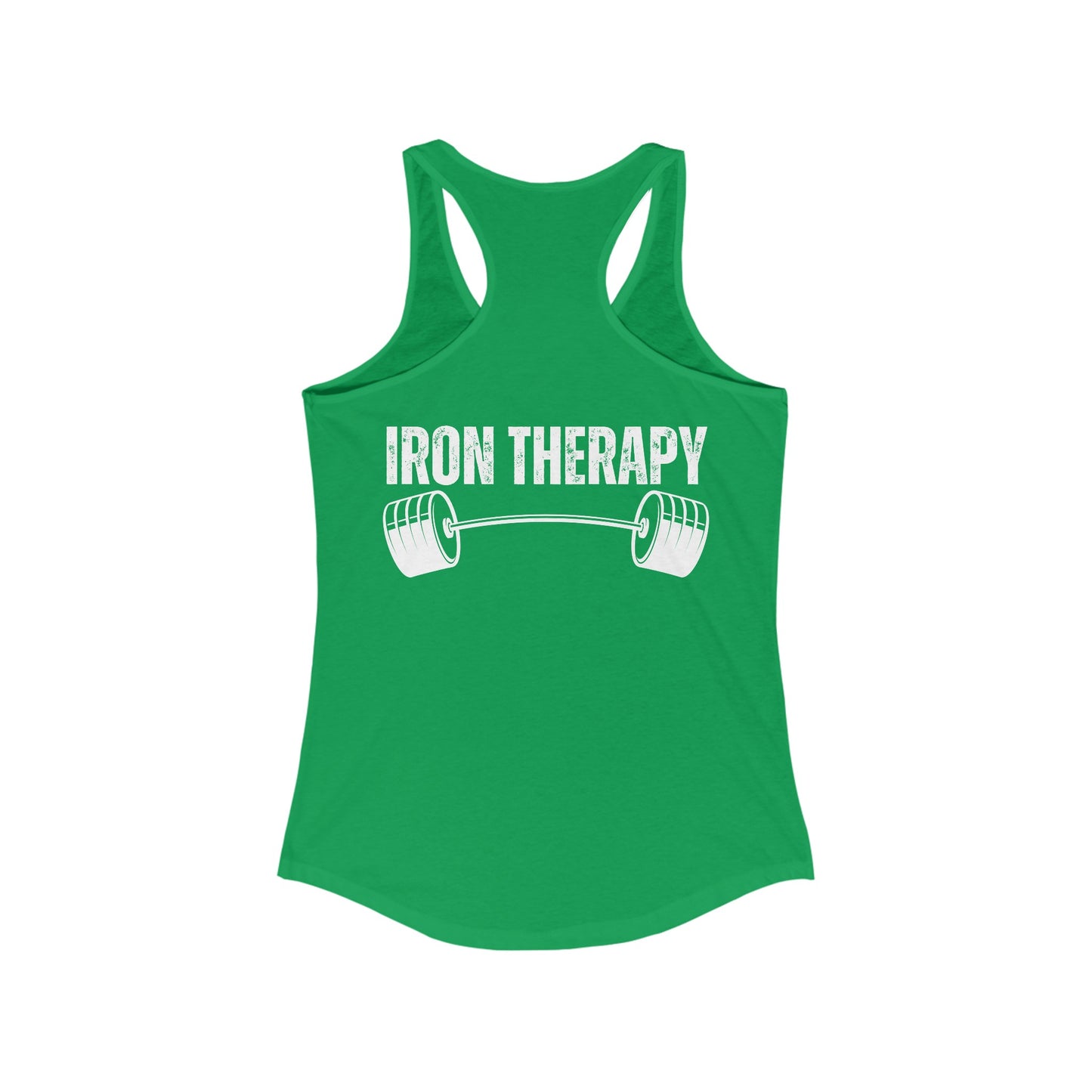 BACK DESIGN Iron Therapy Tank Top for Gym rat gift for Fitness Enthusiasts gifts for Powerlifting Women Who Lift Heavy Weights Tanks for Her