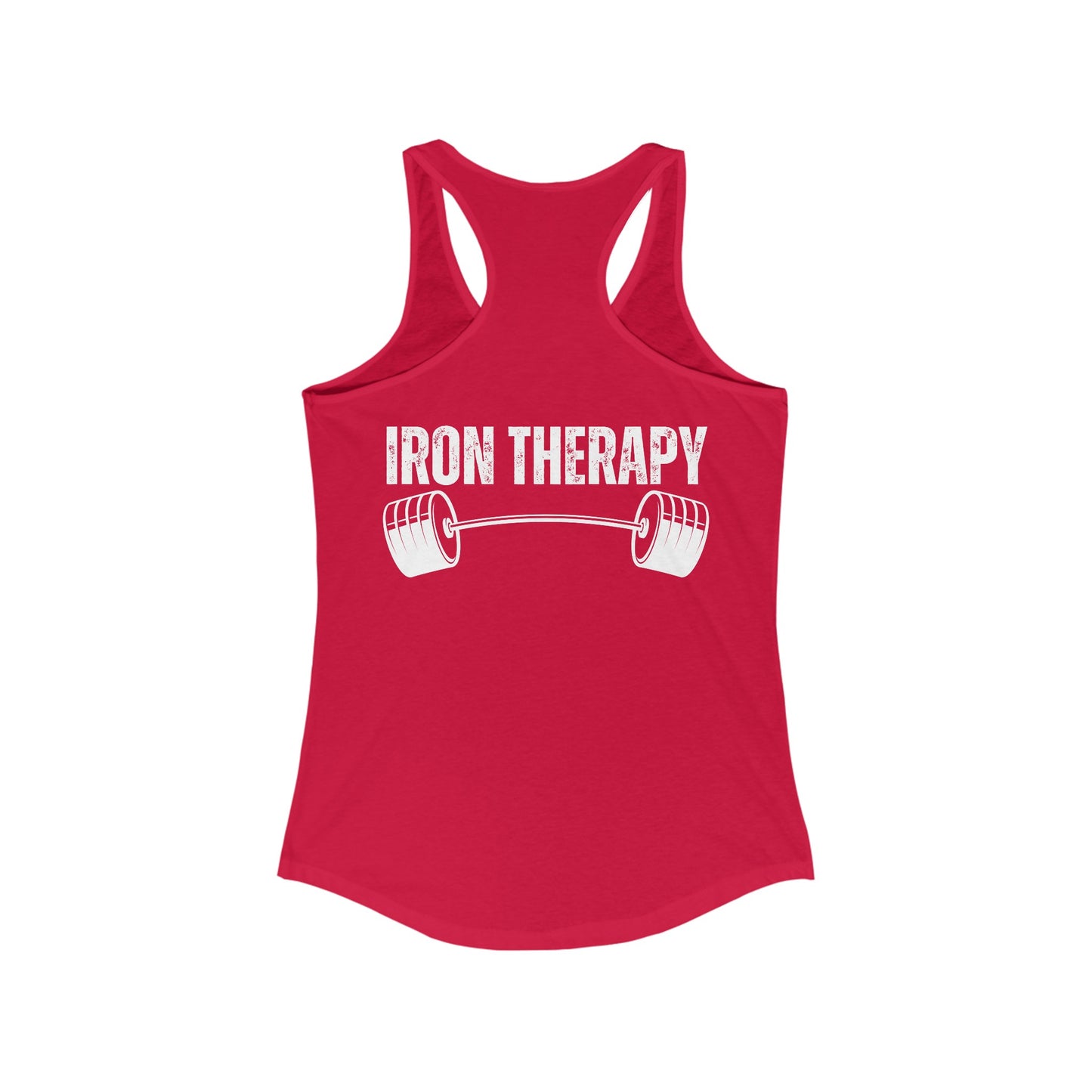 BACK DESIGN Iron Therapy Tank Top for Gym rat gift for Fitness Enthusiasts gifts for Powerlifting Women Who Lift Heavy Weights Tanks for Her