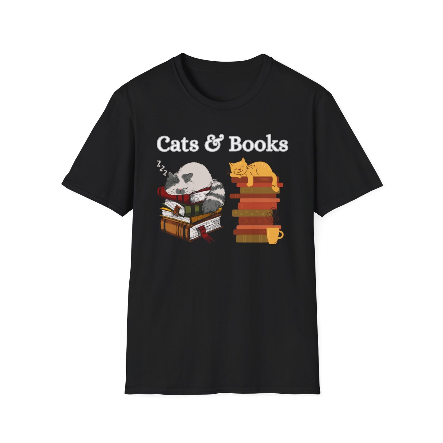 Cat T-shirt for Reader gift Funny Cat Shirt Reading Cats T shirt for Cat Lover gift Cats Books Shirt T-shirt Book Lover Gift