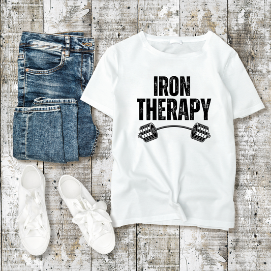 IRON THERAPY T-shirt for Gym Lover gift for Powerlifting Shirt for Fitness Lover T Shirt
