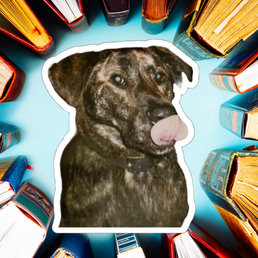 Funny Dog Sticker for Dog Lover gift for Dog Mom Cute Brindle Dog Stickers for Dog Dad Gifts for Her Water bottle sticker for laptop