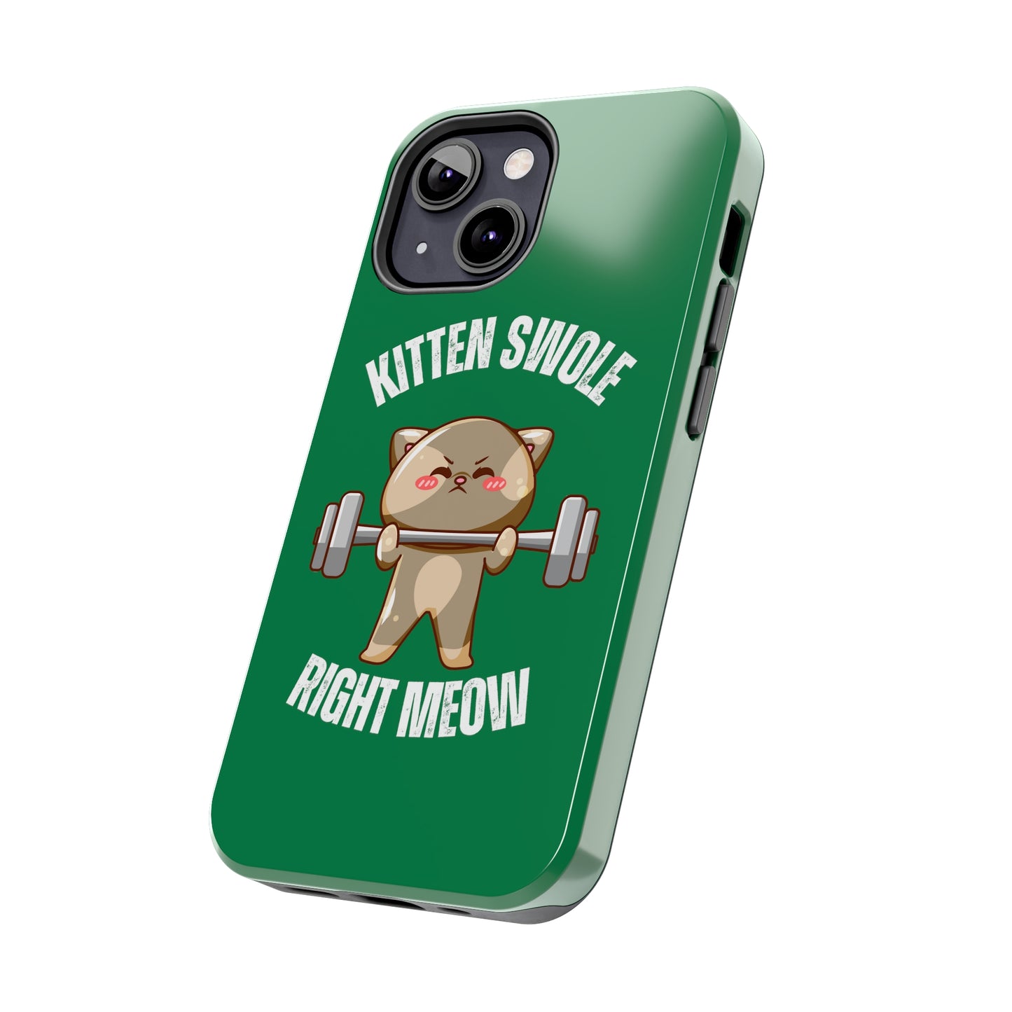 Funny Cat iPhone case for Gym Lover gift Cat Weightlifting Cat Lifting Weights Phone case for Workout Lover gift for Fitness enthusiast