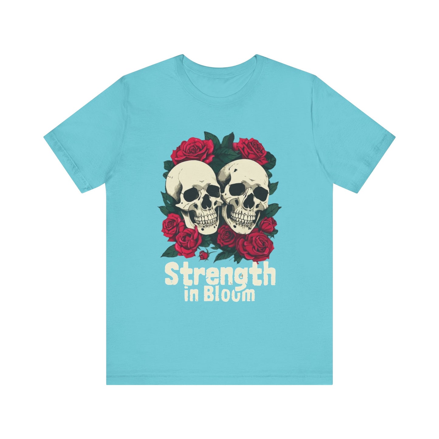 Strength in Bloom Gym Shirt, Floral Workout Tee, Fitness Top, Activewear T-Shirt, Exercise Apparel, Gym Lover Gift