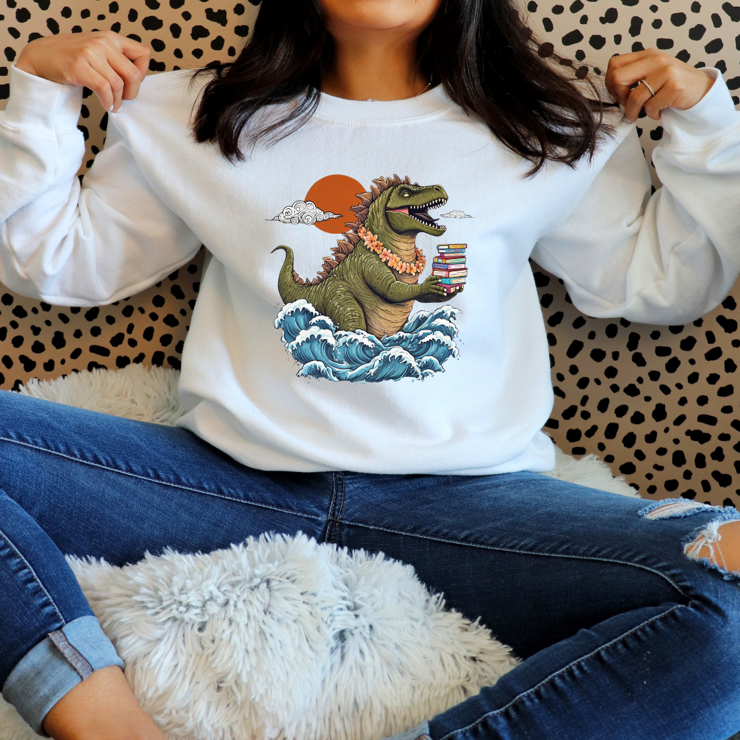 Funny Book Sweatshirt for Reading Lover TShirt for Dinosaur Lover gift ideas for Bookworms Sweatshirts for Bookish gift ideas Bookworm Tee