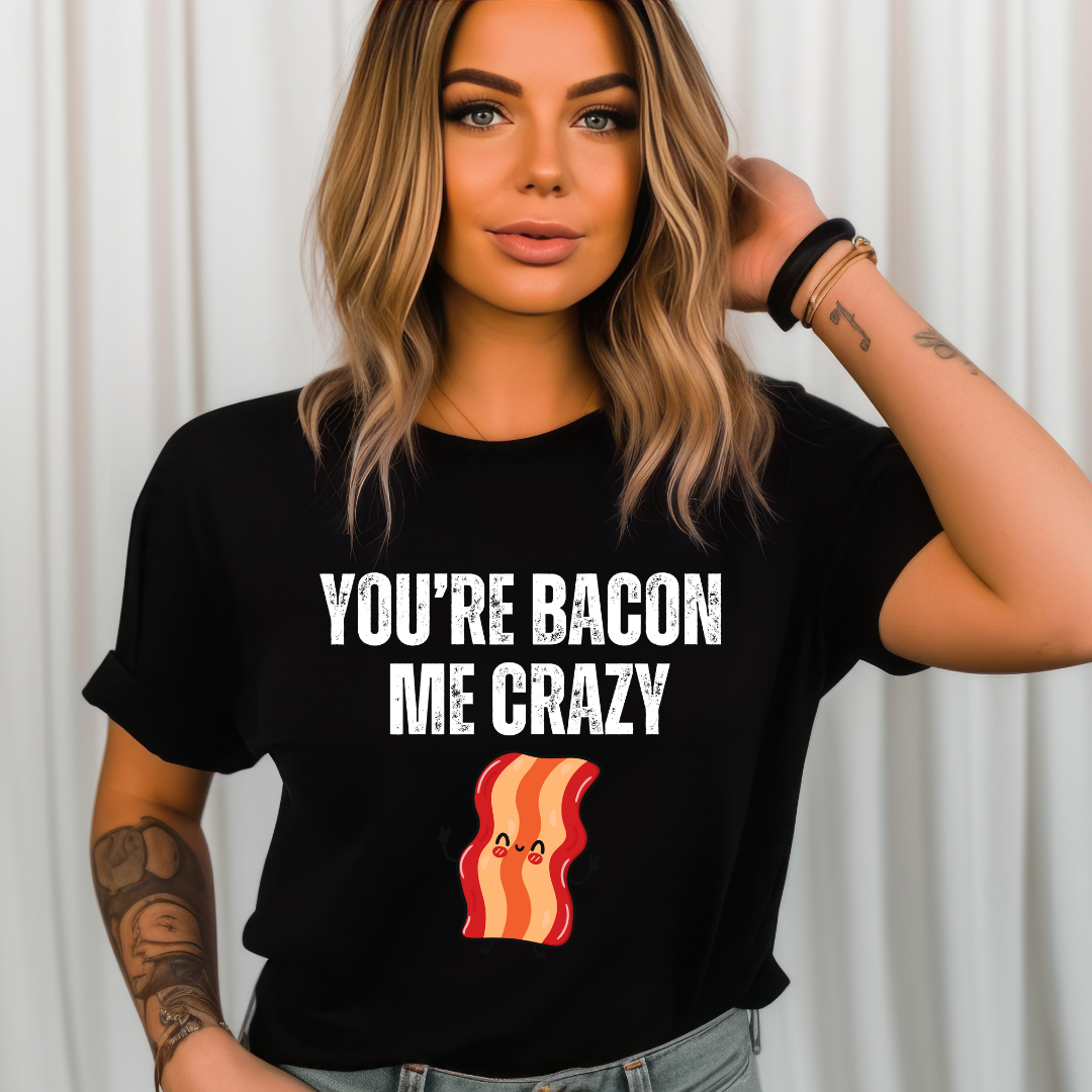 Funny Bacon gift for Bacon Lover gifts Carnivore Tshirt for Couples gifts for Meat Lovers T-shirts for Barbecue T Shirts for Her gifts