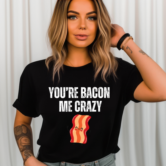 Funny Bacon gift for Bacon Lover gifts Carnivore Tshirt for Couples gifts for Meat Lovers T-shirts for Barbecue T Shirts for Her gifts
