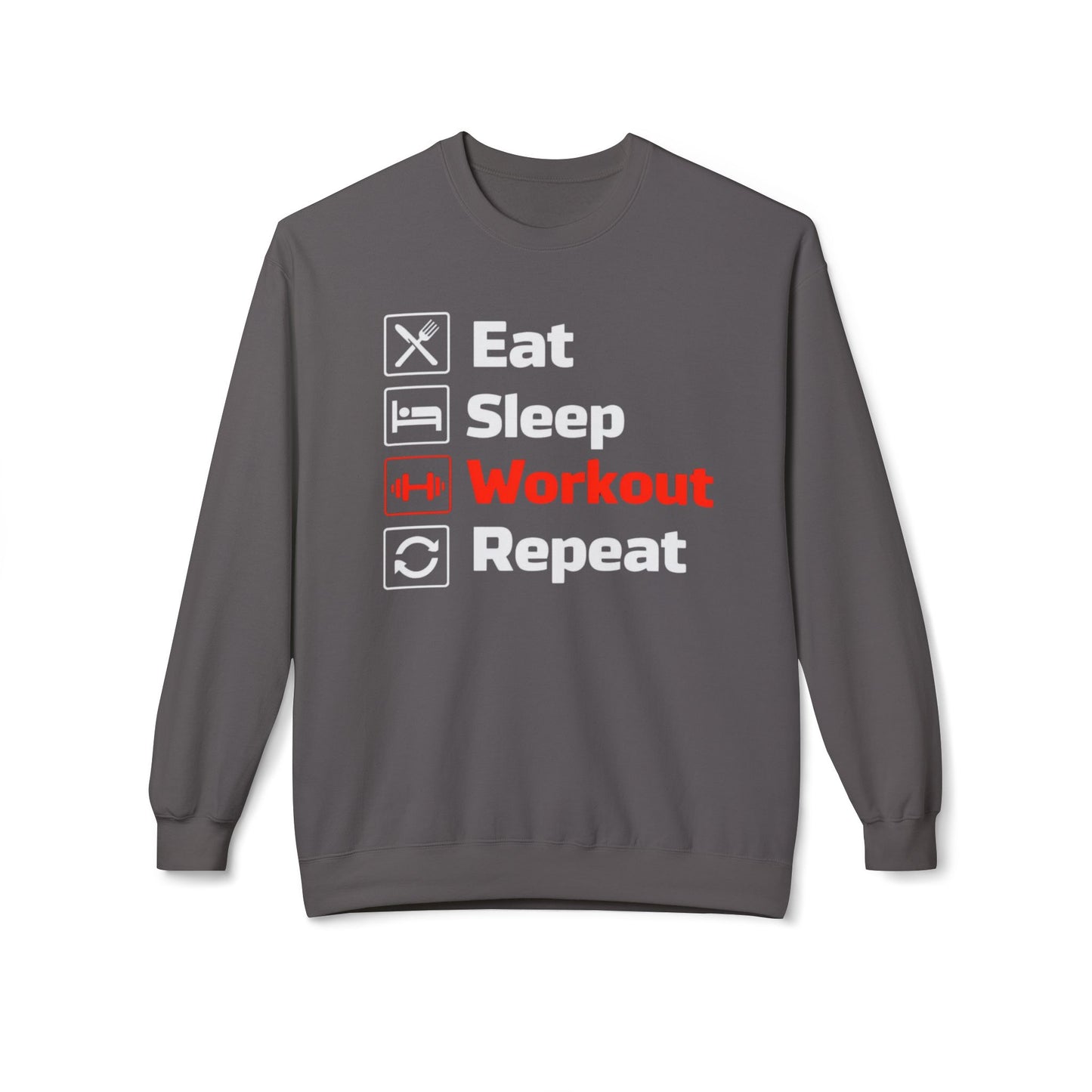 Workout Sweater for Gym Love Sweatshirts for Fitness Lovers Sweatshirt for Eat Sleep Workout Repeat Top for Gym Rat gift ideas Cross Fit