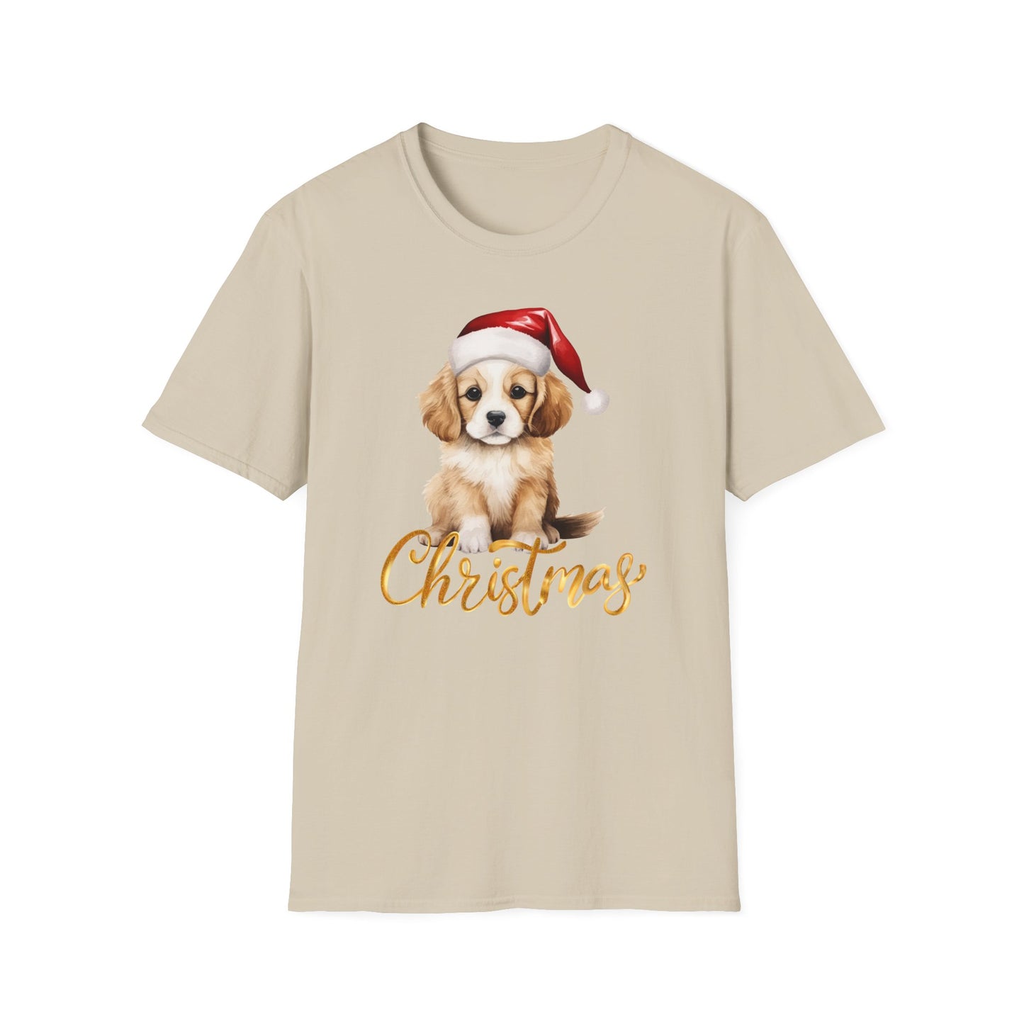 Puppy Christmas T Shirt for Christmas Dog T-shirt for Golden Retriever Mom gifts for Golden retriever Lover gift for Women's Christmas Tee