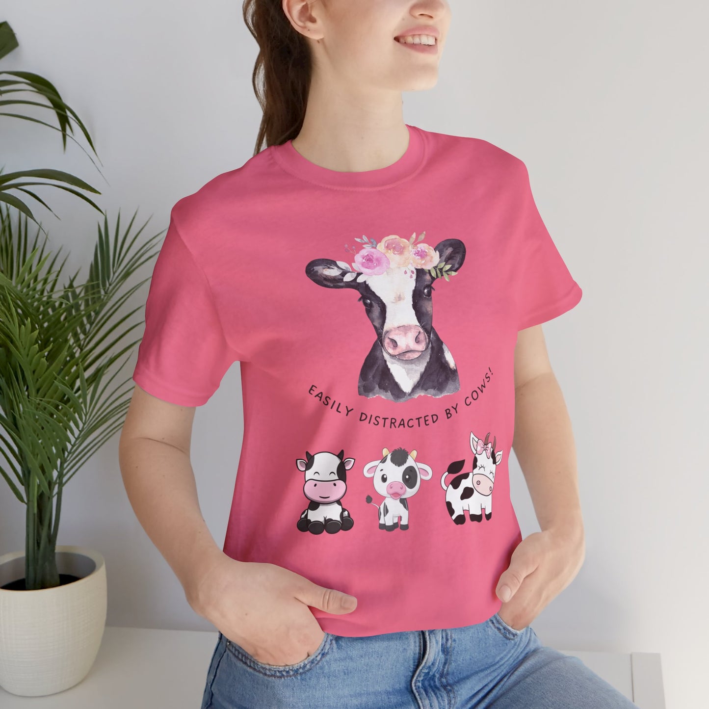 Cute Cow Shirt Funny T-Shirt for Cow Lover gift Cute Cow Shirt Easily Distracted By Cows T shirt ADHD gift Cow Lover gift