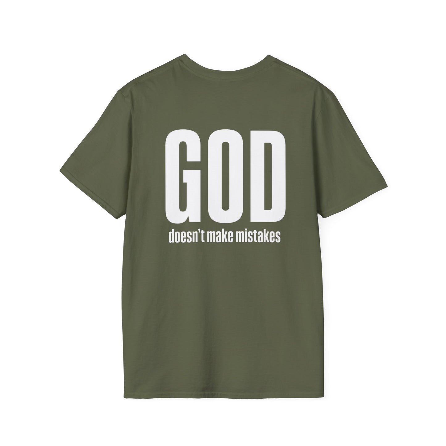 God Doesn't Make Mistakes Christian T-Shirt, Inspirational Religious Tee, Christian apparel Comfortable Christian Apparel, All Sizes