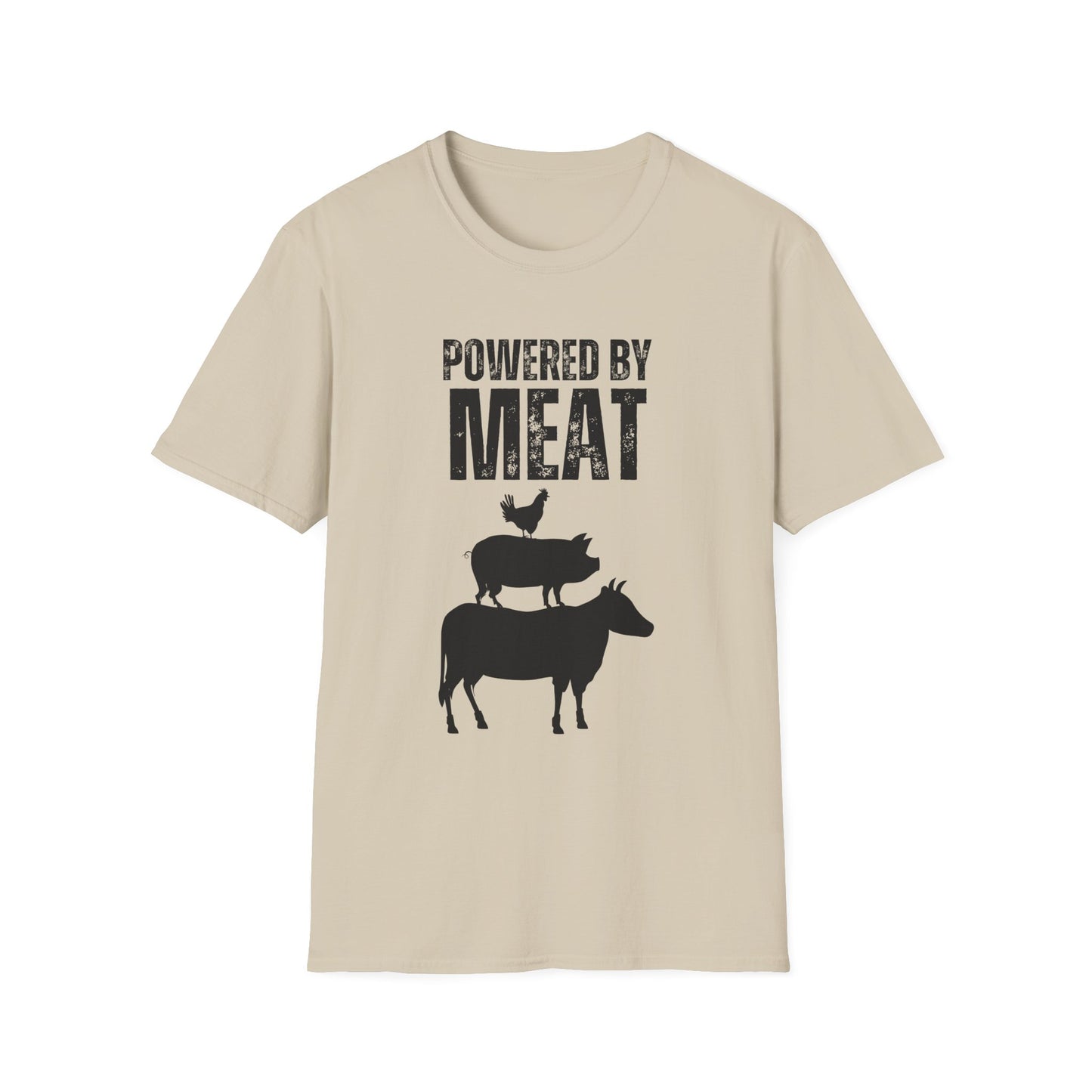 POWERED BY MEAT Shirts for Carnivores Funny MEAT T-shirt for Meat Lover Gift for Carnivore Shirt Healthy Diet T Shirt