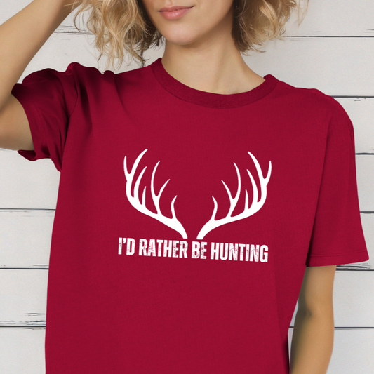 Deer Hunting T Shirts for Deer Season Shirt Hunter gifts for Men I'd Rather Be Hunting Shirt for Hunting gifts for Mens presents for Husband