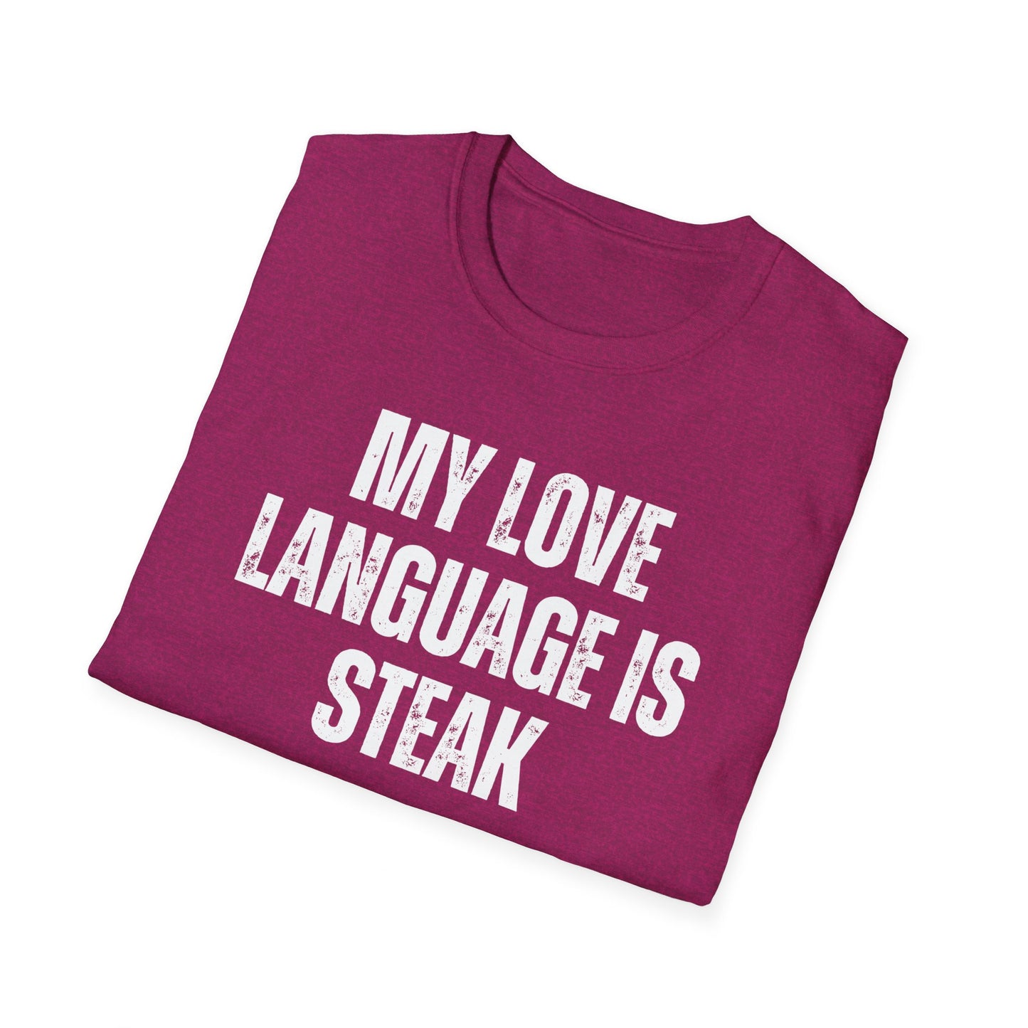 Steak Lover gift for Carnivore Diet Tshirts for Meat Lovers Tshirt Funny Meat T-shirt for Mens gift for BBQ gifts My Love Language is STEAK