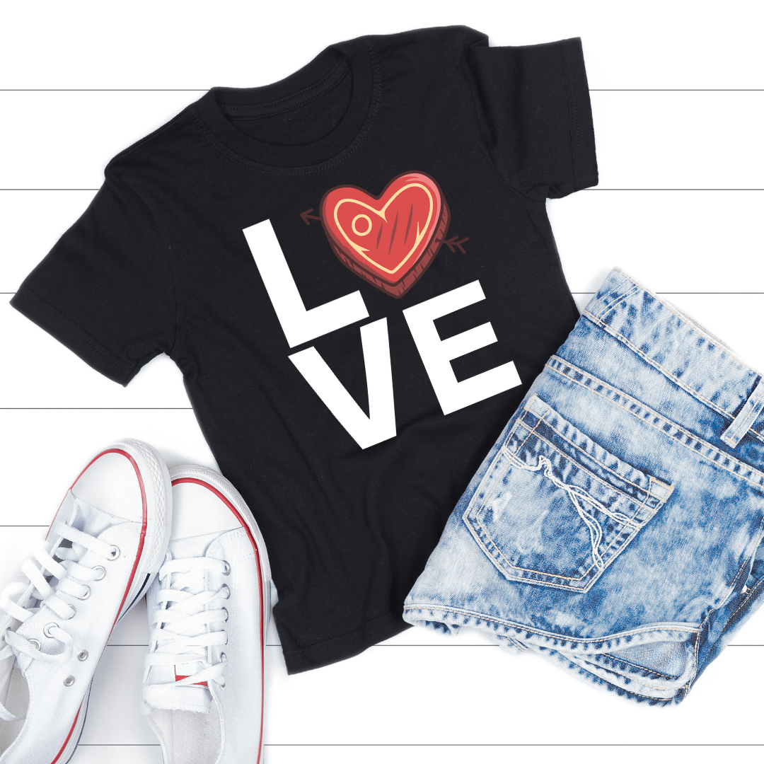 Steak Love T-shirt or Meat Lover gift Meat Shirt for Carnivore gift I LOVE MEAT I Love Steak t shirt I Heart Steak Tee Shirts for Carnivore Diet