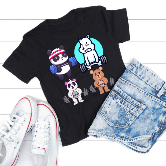 Funny Workout T-shirt for Panda Lover gift for GYM Lover Shirt Funny Bear Working out Tee for Bear Lover Fitness Lover T shirt