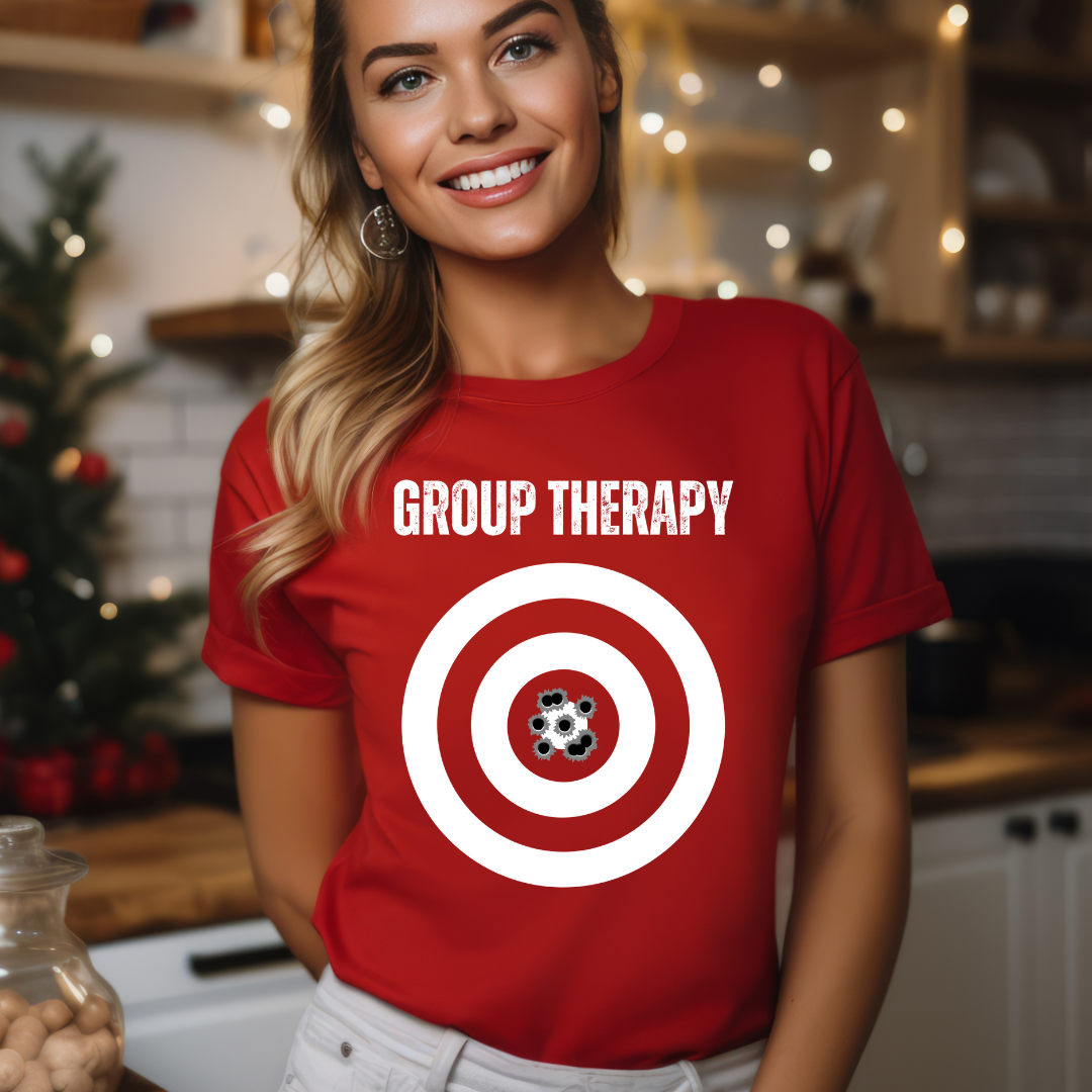 Group Therapy Gun Range T Shirt Funny Gun Lover Shirt for Shooting gift for hunting gift for hunter gifts for Patriot gift for Pro Gun