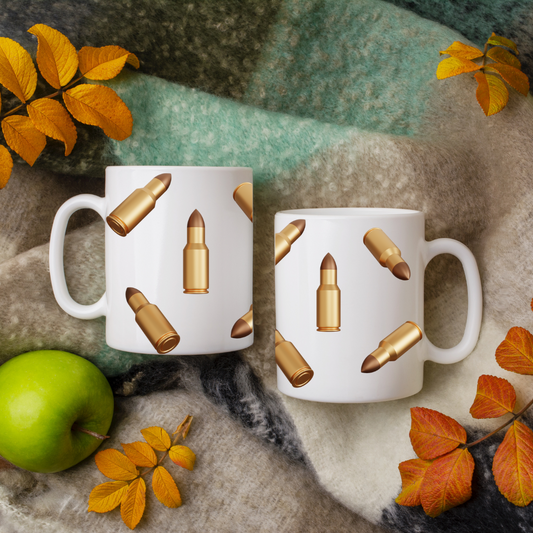 Bullet Mug for Gun Lover gift for Hunter Mugs for Gun Lovers Coffee Mug gift for Husband 2nd Amendment Coffee Cup 11oz