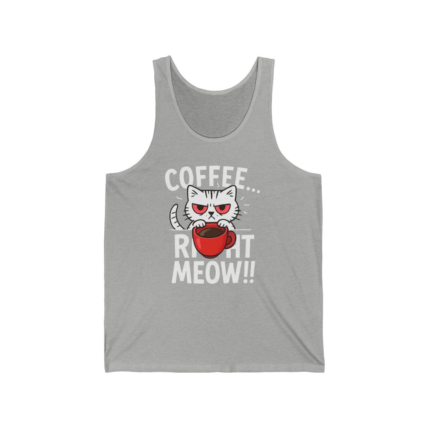Cats and Coffee Tank Top, Cat Lover Gift, Coffee Lover Shirt, Funny Cat Shirt, Animal Print Tank, Cat Mom Gift