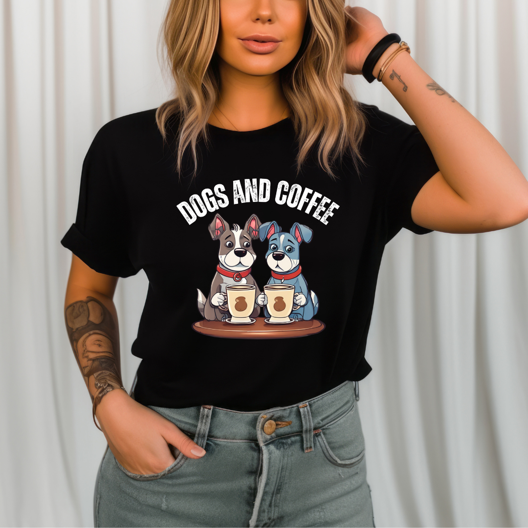 Dog Lover Shirt for Coffee Lover gift for Dog Mom T-shirts for Her gifts for Her Funny Dog T Shirts Cute Puppy T Shirt for Dog Dad gift ideas