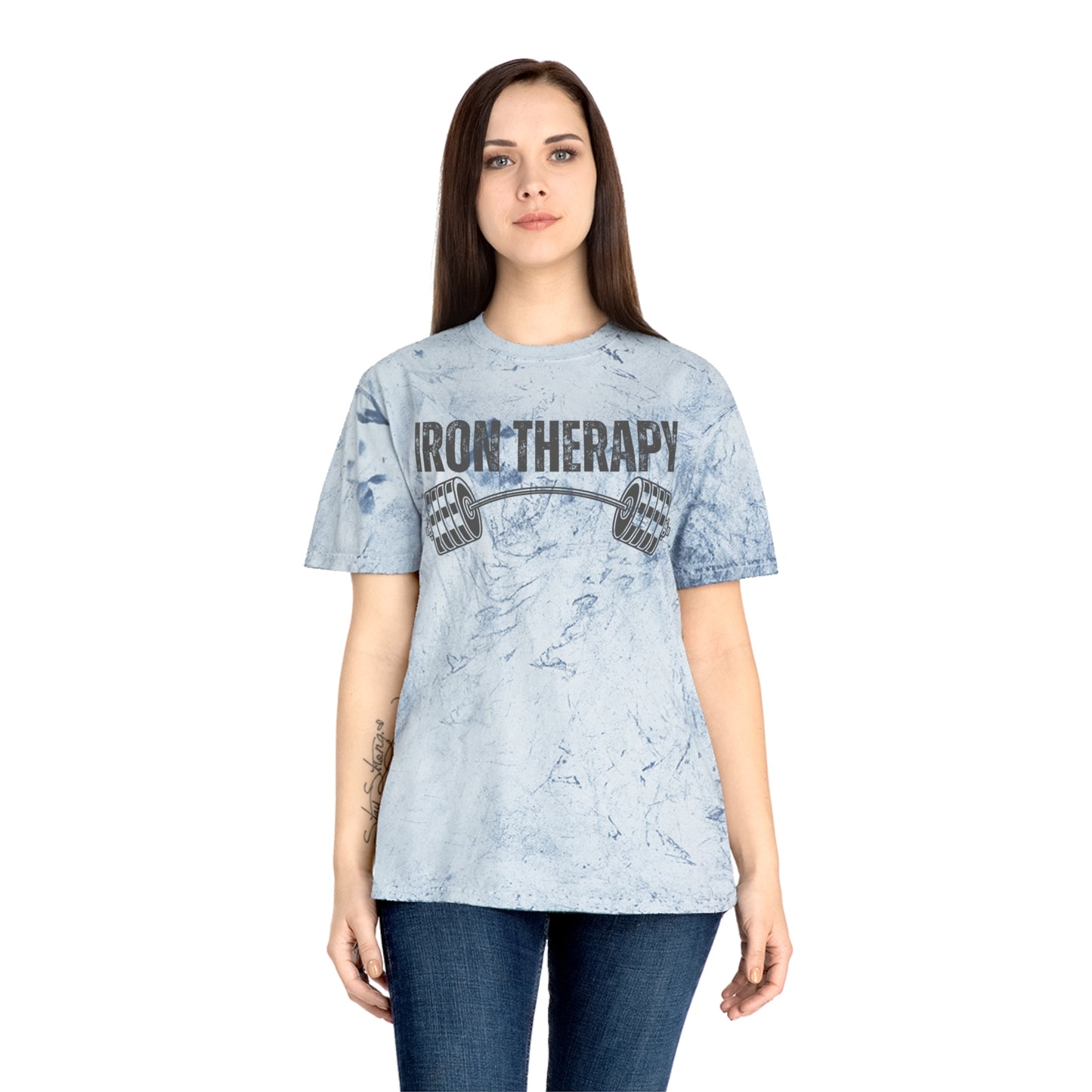 Iron Therapy Shirt Gym Clothes Tie-Dye Fitness T-Shirt Workout Tee Gym Apparel Casual Wear for Fitness Enthusiasts T-shirt for Gym Rat gift