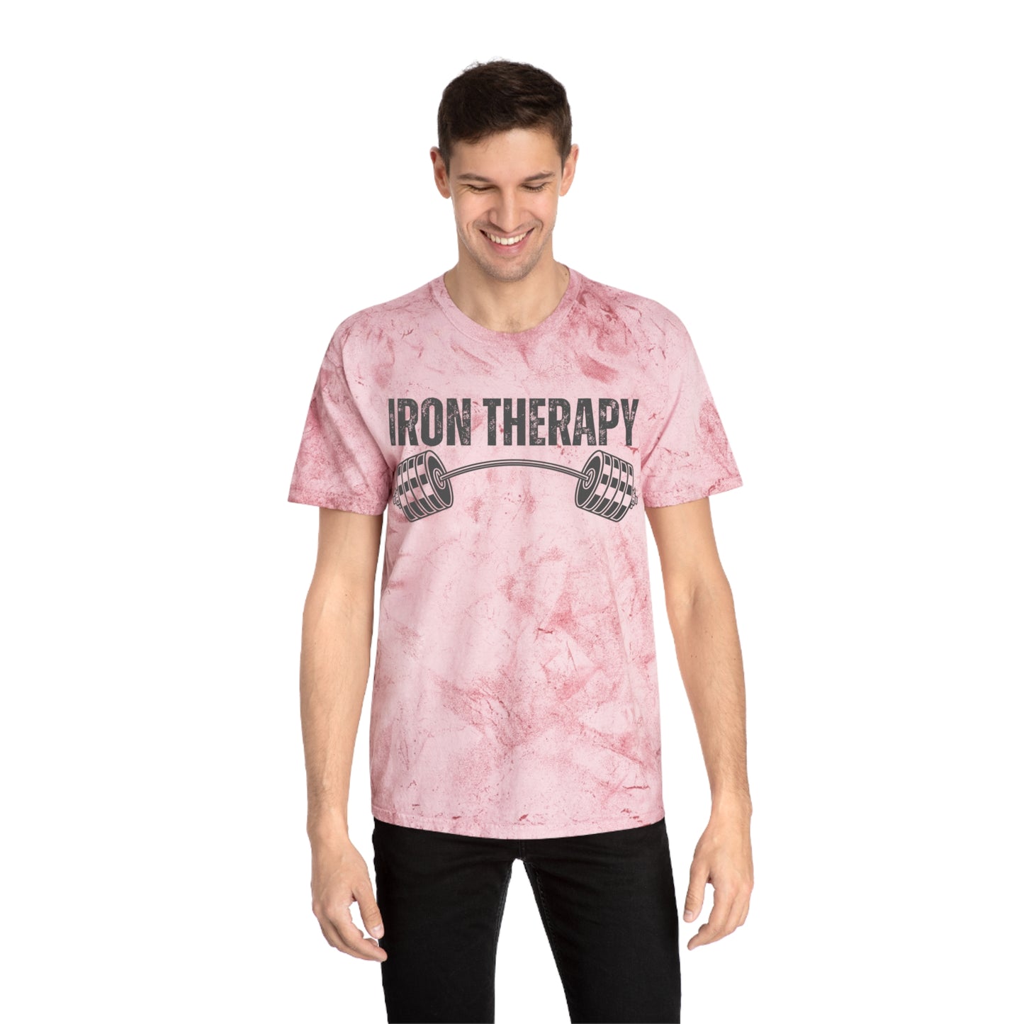 Iron Therapy Shirt Gym Clothes Tie-Dye Fitness T-Shirt Workout Tee Gym Apparel Casual Wear for Fitness Enthusiasts T-shirt for Gym Rat gift