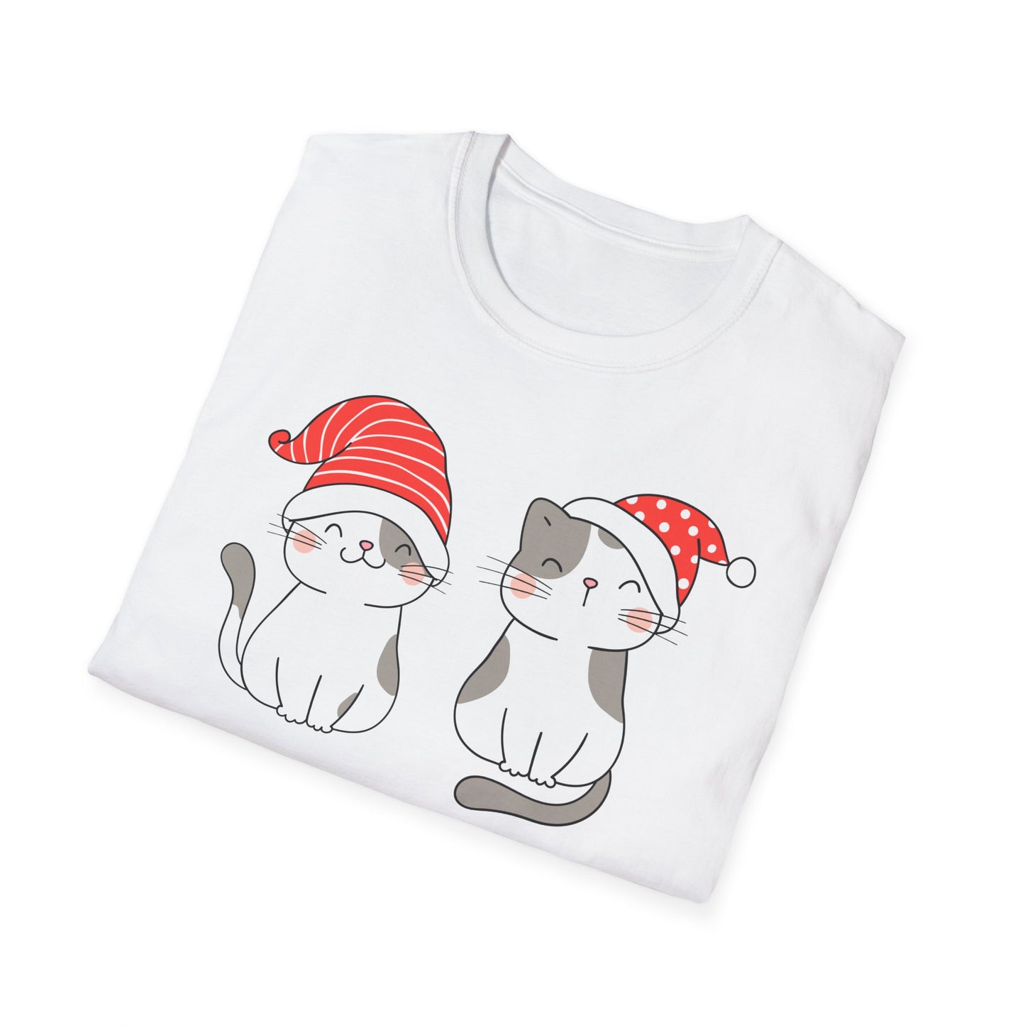 Cute cat Shirt for Christmas presents for Cat Lover gift for Women Shirts for Christmas part T Shirts Funny Kitty T-shirt for Her gifts