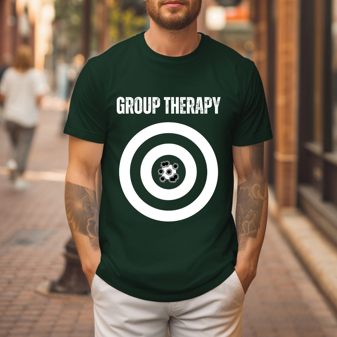 Group Therapy Gun Range T Shirt Funny Gun Lover Shirt for Shooting gift for hunting gift for hunter gifts for Patriot gift for Pro Gun