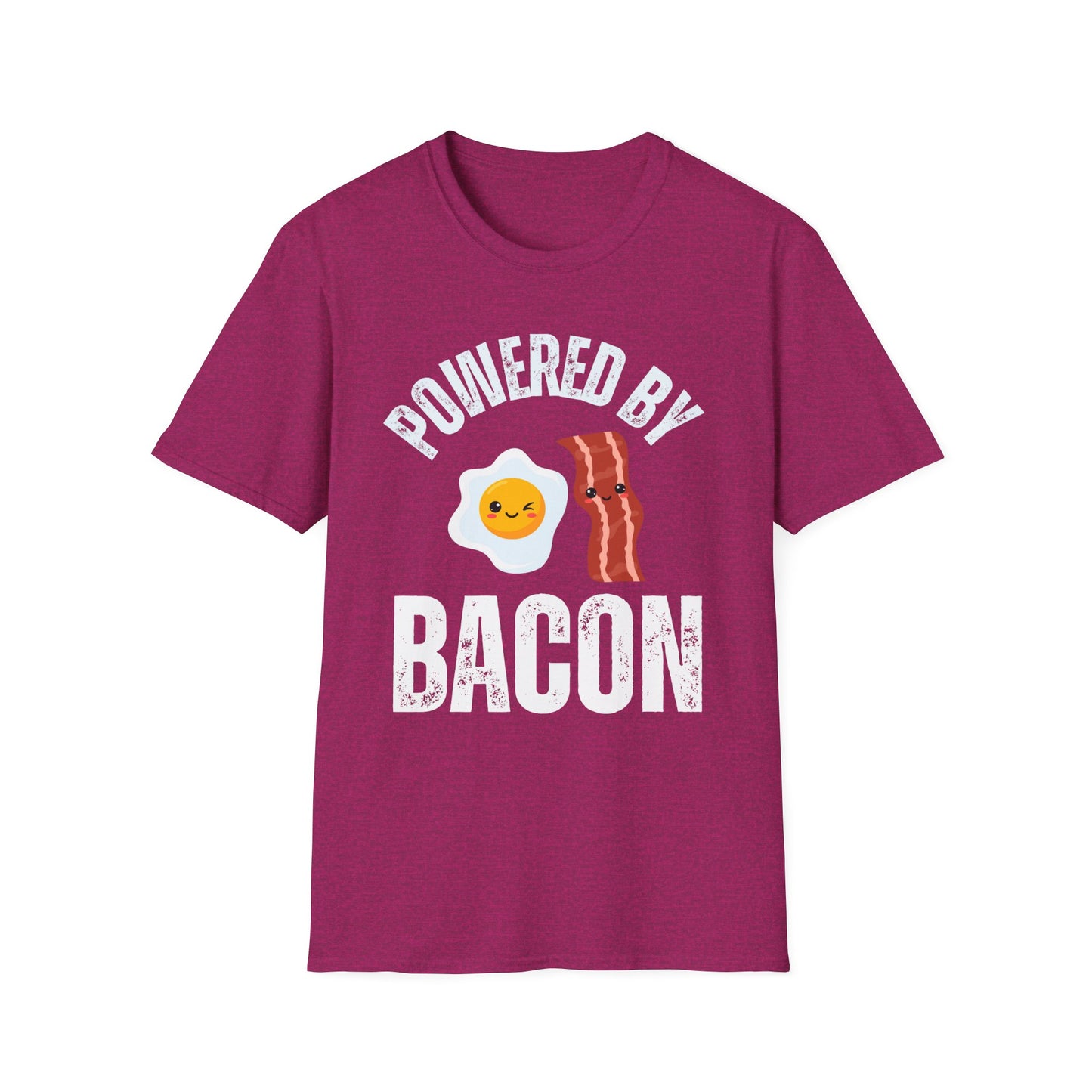 Powered by Bacon Shirt for Bacon Lover gift for Meat Lovers Tshirt for Carnivore Diet T-shirts for mens gifts for Her gift for Him