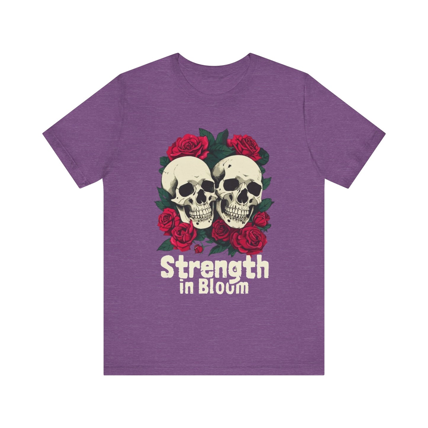 Strength in Bloom Gym Shirt, Floral Workout Tee, Fitness Top, Activewear T-Shirt, Exercise Apparel, Gym Lover Gift