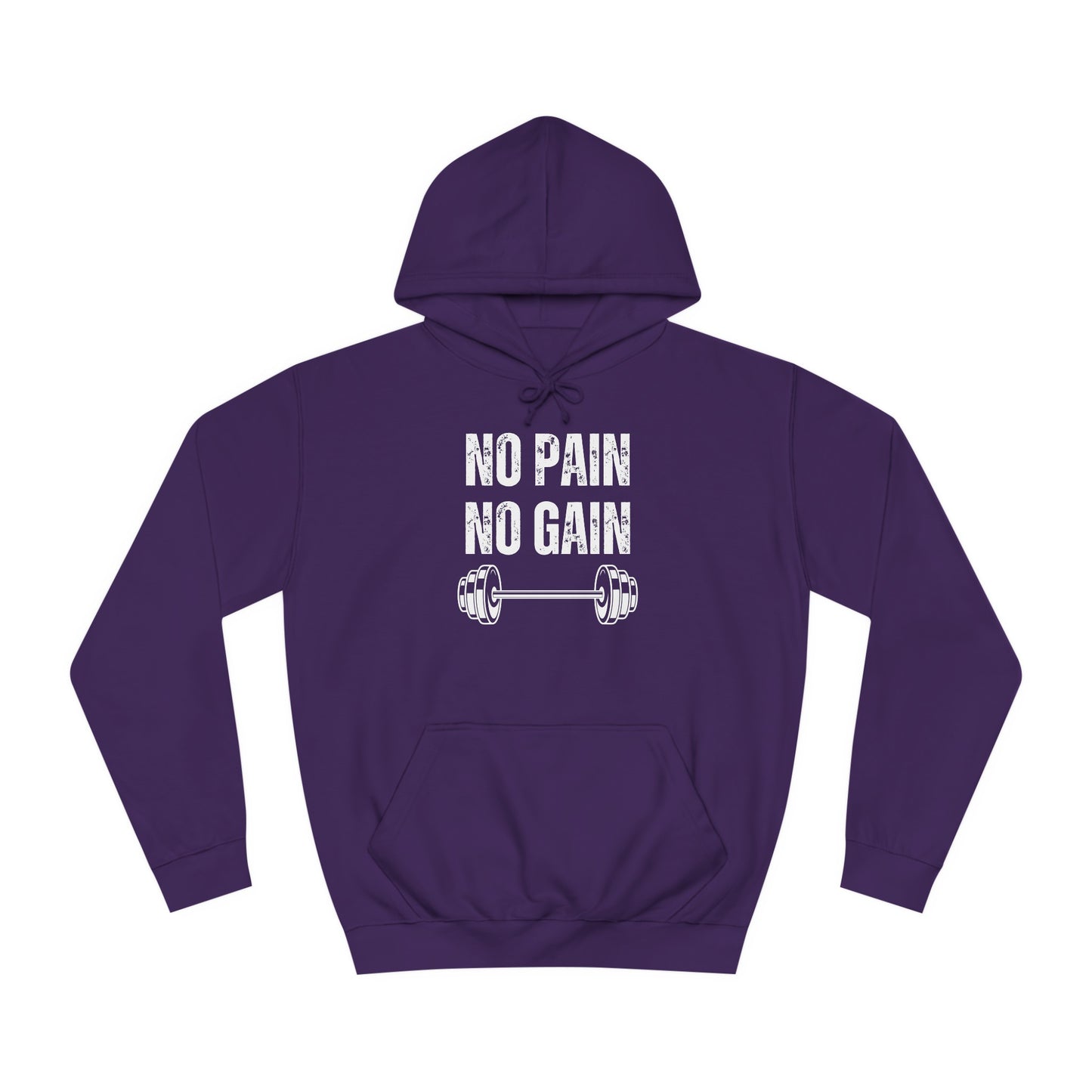 Gym Hoodie for Fitness Lover gift for Workout Lover gift for Powerlifting Hoodie Weightlifting Enthusiast NO PAIN No GAIN Hooded Sweatshirt