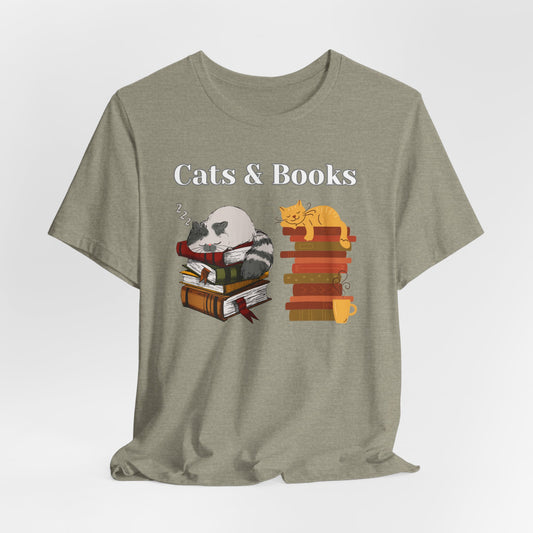 Cat Lover T-shirt for Book Lover gift for Cat Lover gifts for Cat Dad gift for Cat Mom gift - CATS & BOOKS Shirt