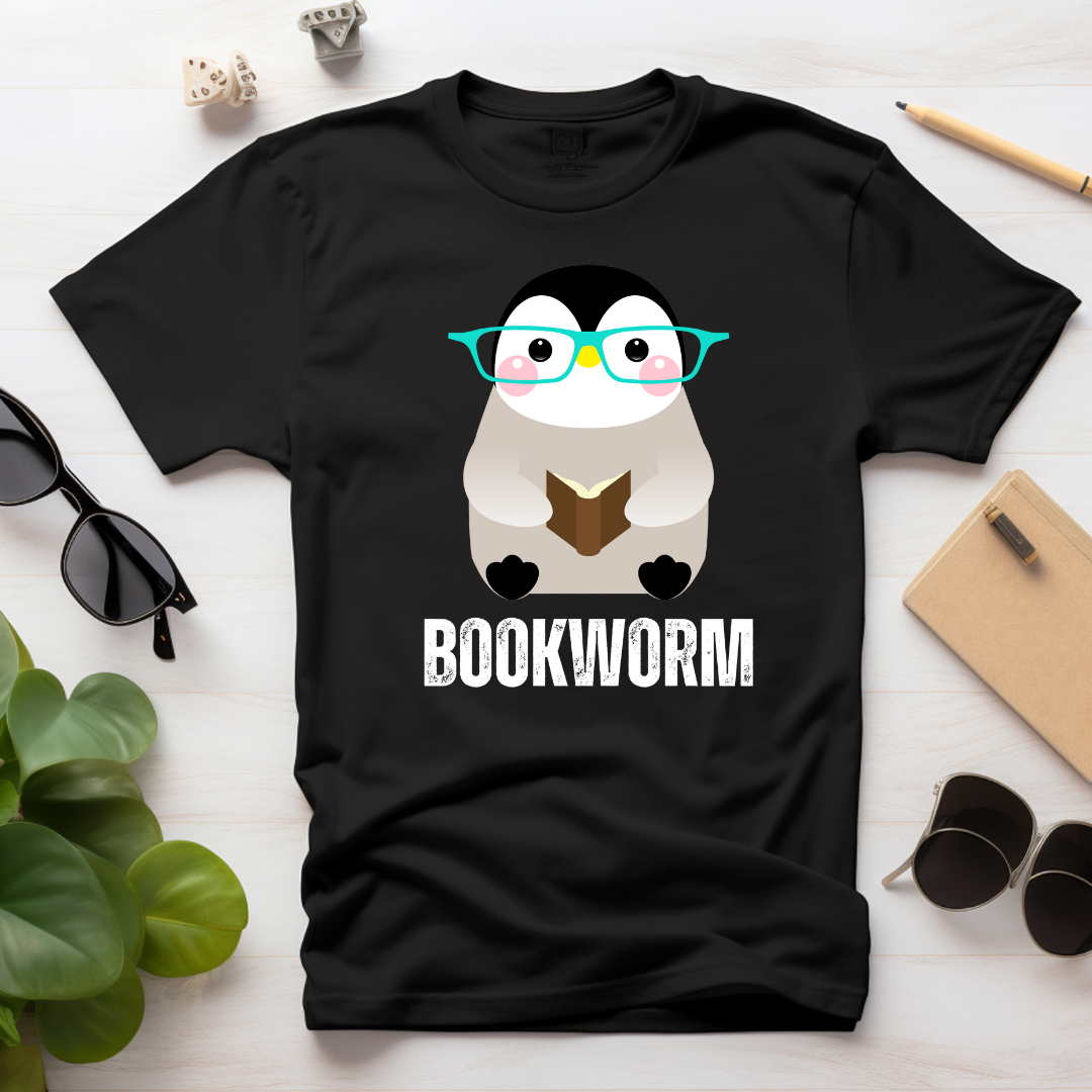 BookWorm Penguin T-Shirt for Book Lover gift for Reading Lover gift for Penguin Lover gift for Bookworm gift - Penguins T Shirt - Animal Reading