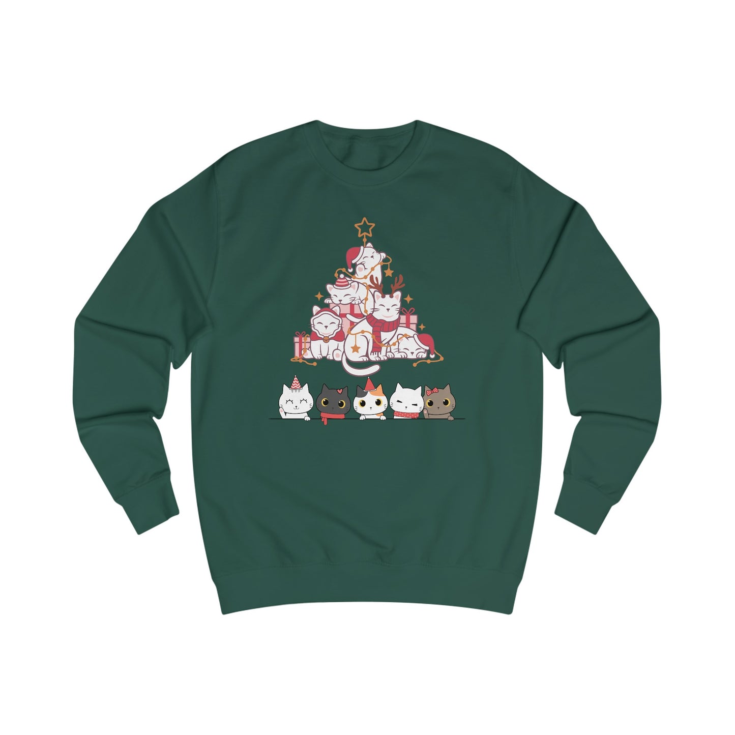 Christmas Kitty Sweater for Christmas Cat gift for Cat Lady gifts for Christmas Cat Sweatshirt for Christmas party sweaters for her