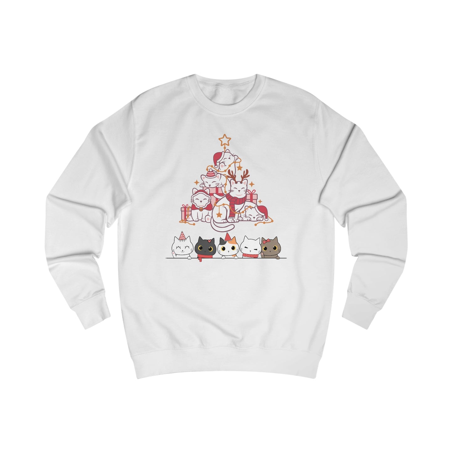Christmas Kitty Sweater for Christmas Cat gift for Cat Lady gifts for Christmas Cat Sweatshirt for Christmas party sweaters for her