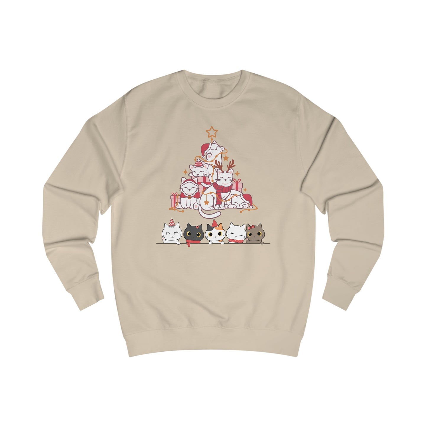 Christmas Kitty Sweater for Christmas Cat gift for Cat Lady gifts for Christmas Cat Sweatshirt for Christmas party sweaters for her