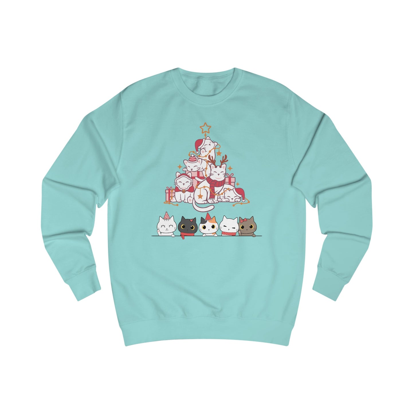 Christmas Kitty Sweater for Christmas Cat gift for Cat Lady gifts for Christmas Cat Sweatshirt for Christmas party sweaters for her