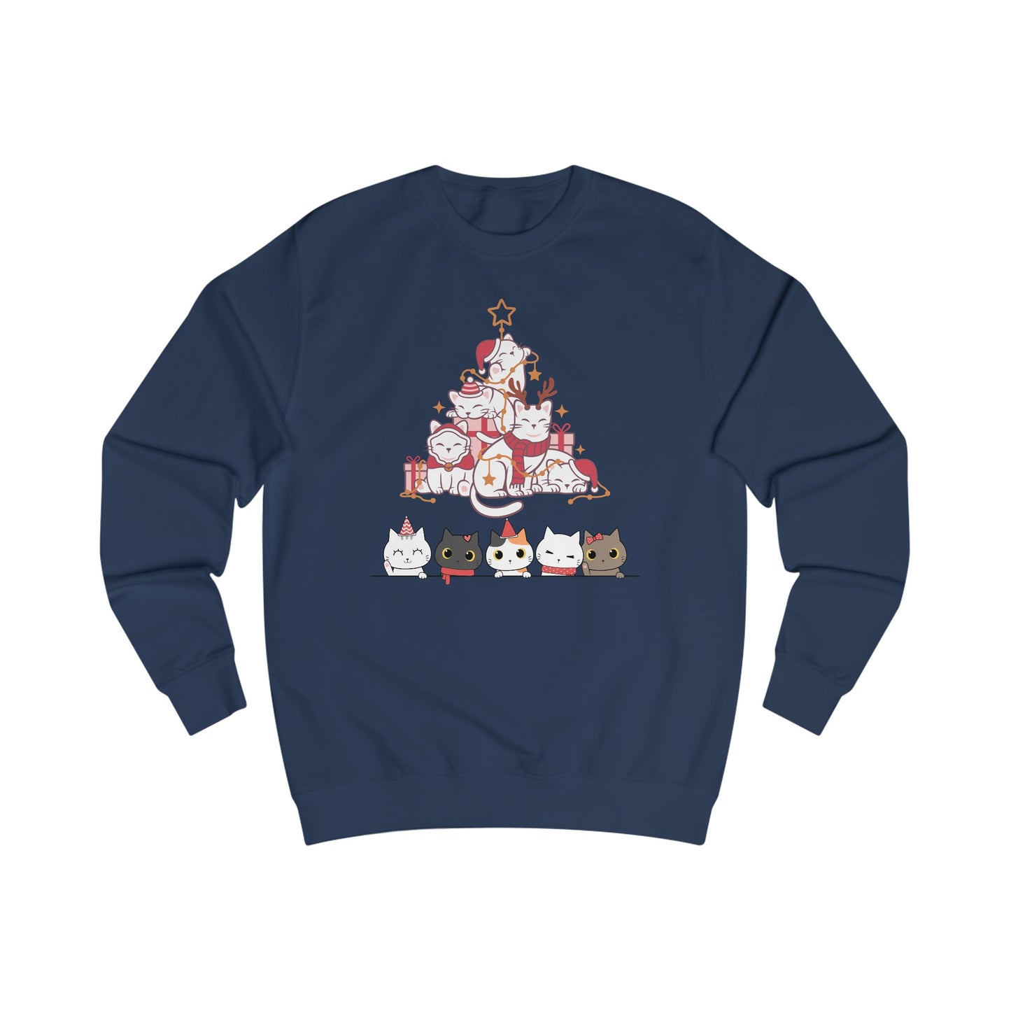 Christmas Kitty Sweater for Christmas Cat gift for Cat Lady gifts for Christmas Cat Sweatshirt for Christmas party sweaters for her